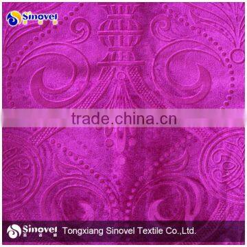 home textile embossed velvet for chair cover