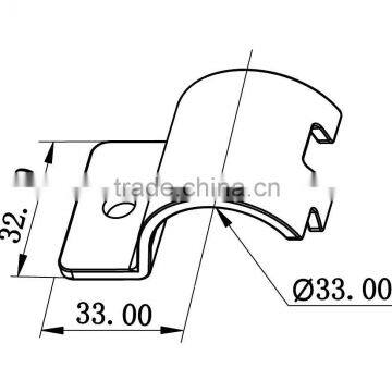 JY-37|Anti-rust Metal Joint for Coated Pipe|Zinc Plated Pipe Fittings for Storage|Metal Clamp for Bedstead Pipe photo-2