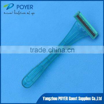 OEM new hotel amenities shaving set/Portable plastic hotel travel disposable razor