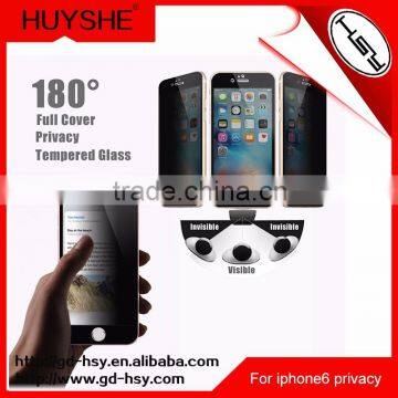 HUYSHE shatterproof tempered privacy screen protector for iphone 6