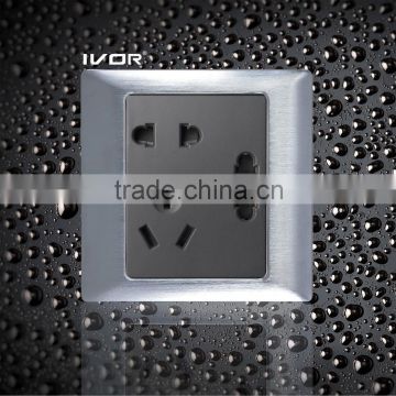 Hot sales doule 2 pin & 3 pin wall socket and swtich