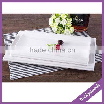 hot sale restaurant use white melamine rectangular plates