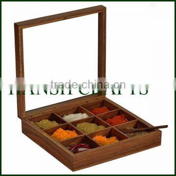 wooden spices box hand made wooden spice box