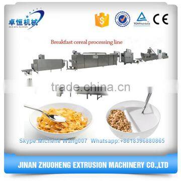 China automatic breakfast cereal corn flakes making machine/corn flakes processing line