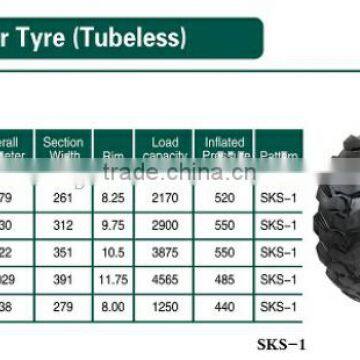 Chinese Factory Cheep Price Top Brand Tyre Sks-1 10-16.5 12-16.5 14-17.5 Skid Steer Tyre