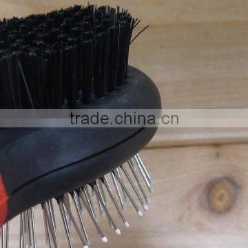 Wholesale 2 Sided Pet Brush Plastic Pet Slicker Brush photo-3