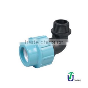 PP 90 male elbow DIN 8076 / ISO 14236 (Italian Style)