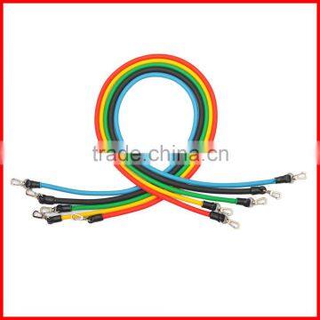 11 PCS Resistance Band Set Yoga Pilates Abs Exercise Fitness Tube Workout Bands photo-3