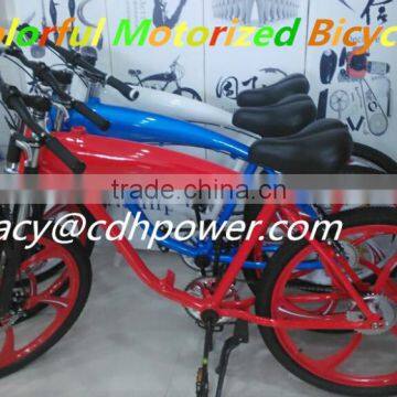 complete bicycle, bicycle with alum gas tank built frame