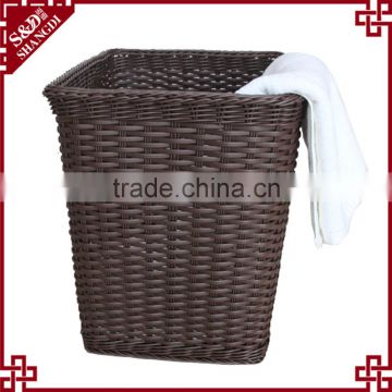 Excellent Quality hand weaving plastic laundry hamper for bathroom