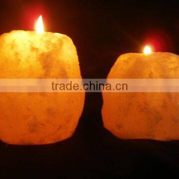 Rock Salt Candle Holder