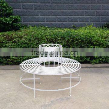 Vintage Garden Metal Round Tree Bench photo-3