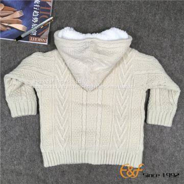 Boy Hoodie Cardigan Sweater With Lining and Pockets photo-2
