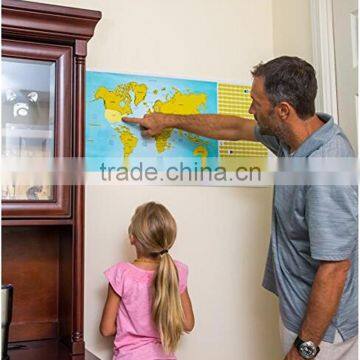 Set of World and US Travel Tracker Maps Scratch Off Places You Visit photo-4