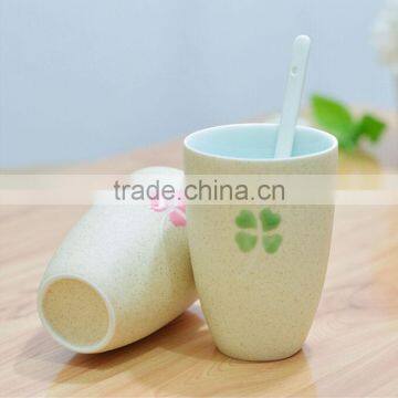 Haonai High Quality Lucky Clover Decal Ceramic Mug With Handle photo-4