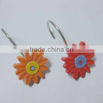 Polyresin shower curtain track hooks wholesale
