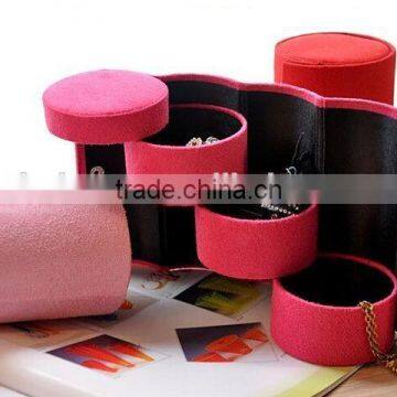 Hot Sale 3-layer Jewelry Box / Colorful Folding Jewelry Storage /High Quality Travel Jewelry Organizer photo-6