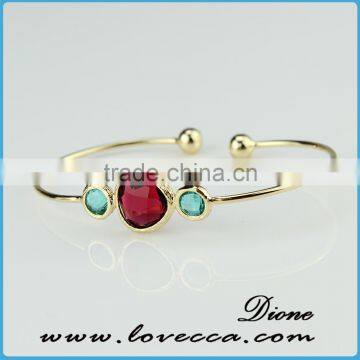 Hot!!! New Design Bridesmaid Gift Glass Bangles Designs Birthstone Bangle photo-3