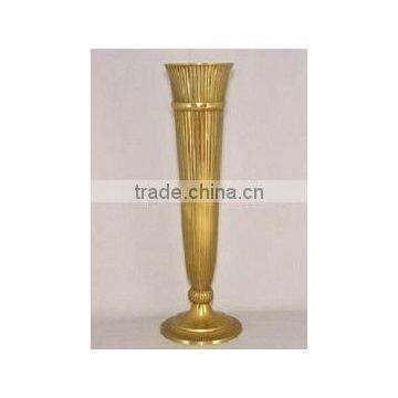 gold plated metal tall fancy trumpet for wedding