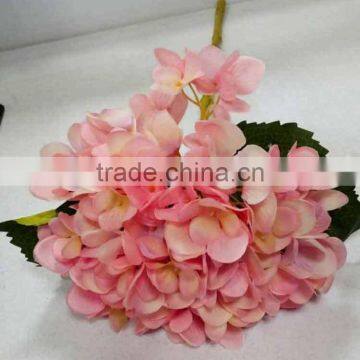 Wholesale Cheap Single Head Long Stem Pink Artificial Hydrangea Flower for Decoration photo-2