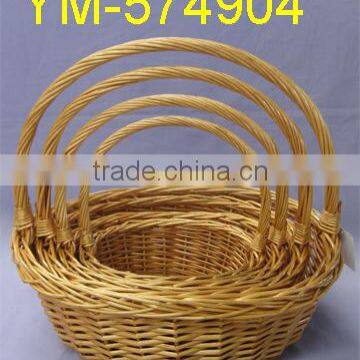 wholesale handmade honey willow basket sets manufacture.