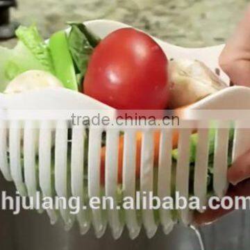 2017New Design Fruit Vegetable Plastic Salad Slicer Cutter Salad Maker Bowl /plastic Salad Cutter Bowl