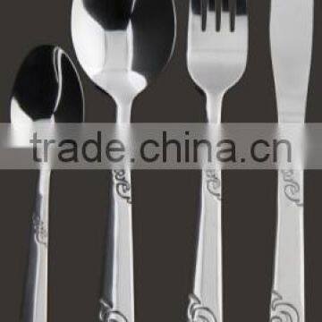 Romantic Theme 4 Piece Stainless Steel Flatware Set Mirror Polishing Tableware Set photo-1