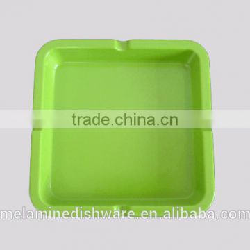 Square Smokless green Melamine Ashtray