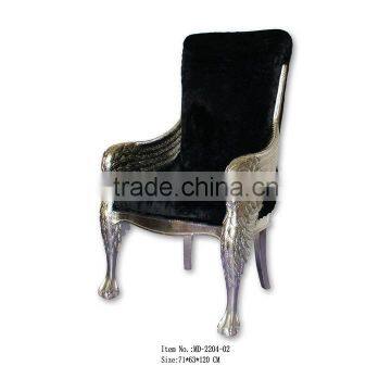 Antique Furniture European Style Chair With White Velvet photo-4
