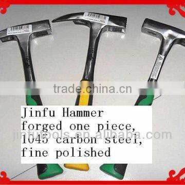 good quality TUV/GS 0.6KG one-piece roofing hammers with steel handle