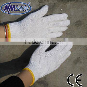 NMSAFETY cheap work gloves 7g white cotton masonic gloves