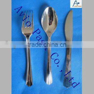 plastic stainless steel cutlery set