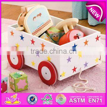 Supply Cheap Fashion Pretty Wooden Toy Box for Storage Book,Multi Functional Decorative Wooden Toy Storage Box W08C126 photo-4