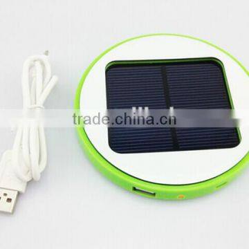 1800mAh Round Mirror Shape Solar Power Bank Adsorption Available photo-5