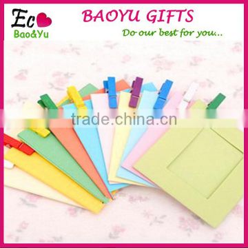 DIY Photo Picture Frame Paper Frames Solid Colorful Home Decorations