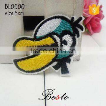 New antique animal duck embroidery applique for kids clothing