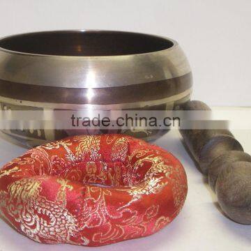 High Quality Handmade in Nepal Tibetan Calendar Meditation Singing Bowl photo-2