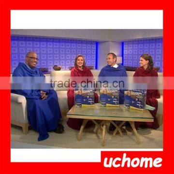 UCHOME 2016 Adult Polyester Coral Fleece Snuggie tv Blanket With Sleeves photo-3