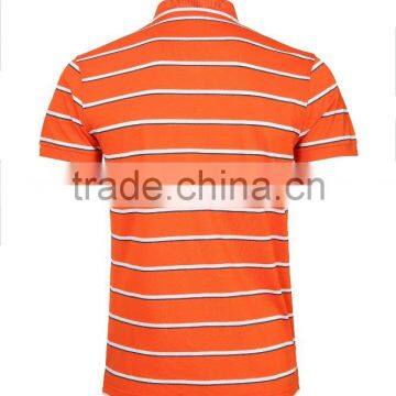 Men 100%cotton Vertical Striped Men's Polo Shirt photo-2