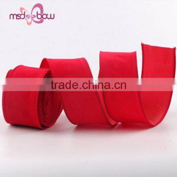 Decorative 32mm red jute burlap celebrate it ribbon for wedding car