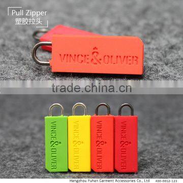 Wholesale High Quality Eco-Friendly Garment Plastic Zipper Puller