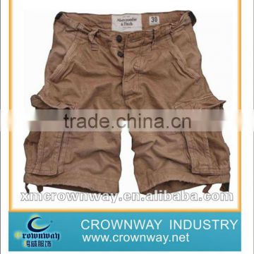 Mens garment-dyed shorts, cargo pants with many pockets