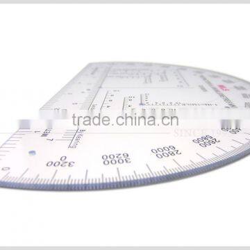 China Kearing Brand High Quality Transplant Plastic Military Round Protractor Plotter#KMP-1 photo-3