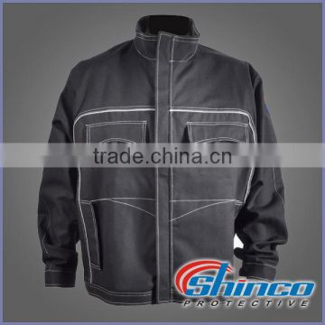 100% cotton high visibility flame prevention jacket for construction