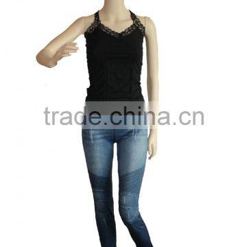 Seamless Printing Jeans Leggings photo-4