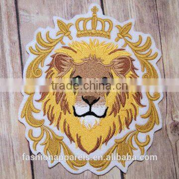 Custom High Quality Embroidered Lion Patch for Clothes Embroidery Patch Made in China Choose Size/color photo-3