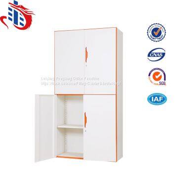 Modern Double Color Design 4 Door Display Cupboard Steel File Cabinets photo-2
