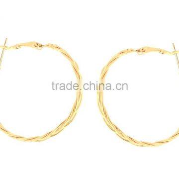 Indian Traditional Hoop Earrings Gold Plated