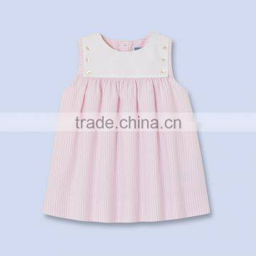 CPSIA Baby Frock Design Pink Striped Birthday Baby Dresses