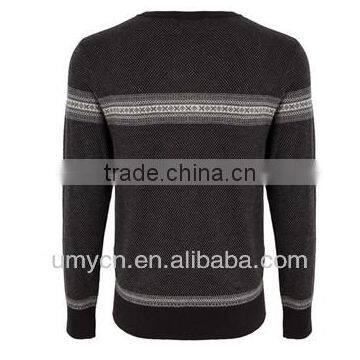 2014 Hot Sale Jacquard Ribbed Wool Blended Men's Pullover Sweater photo-2